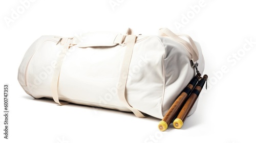 Cricket bag isolated on white background. Generative AI