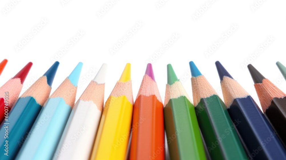 Crayon isolated on white background. Generative AI Crayon isolated on white background. Generative AI