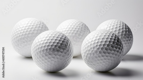 Golf balls isolated on white background. Generative AI