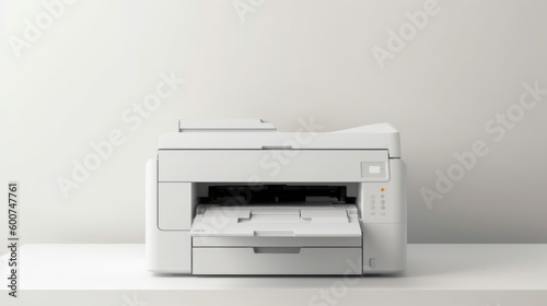 Printer isolated on white background. Generative AI