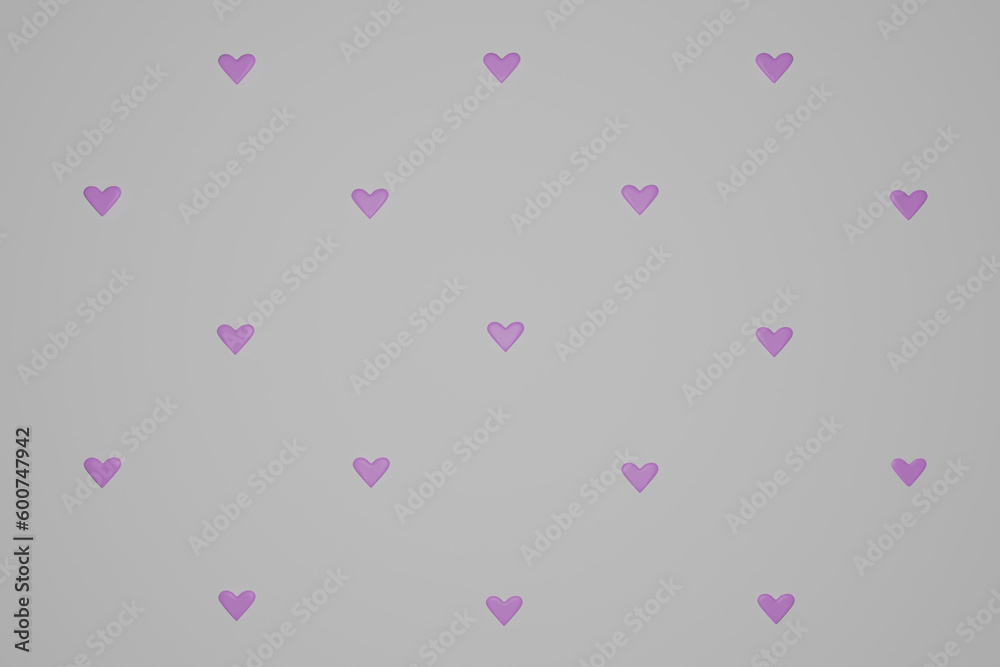 pattern with hearts, white, icon, cartoon