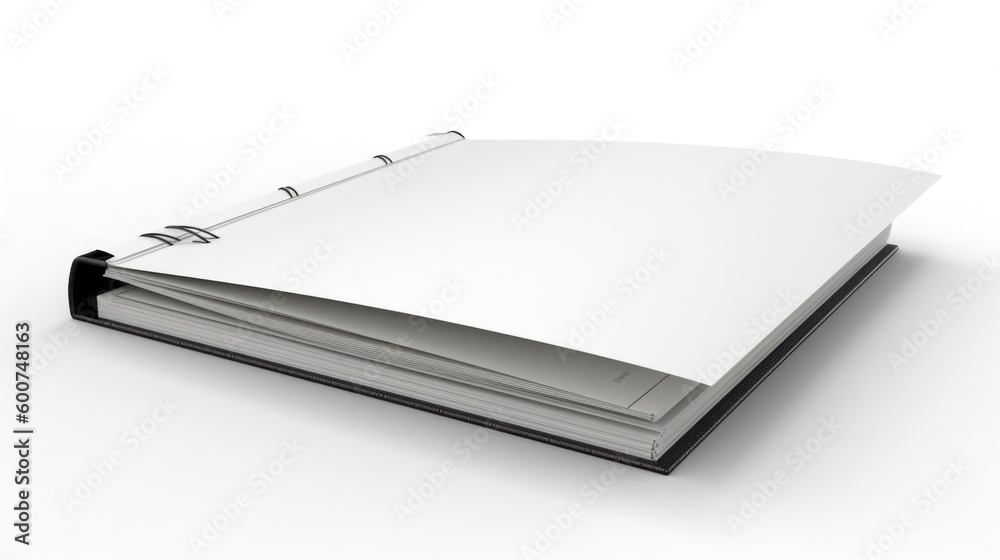 Binder isolated on white background. Generative AI Binder isolated on white background. Generative AI