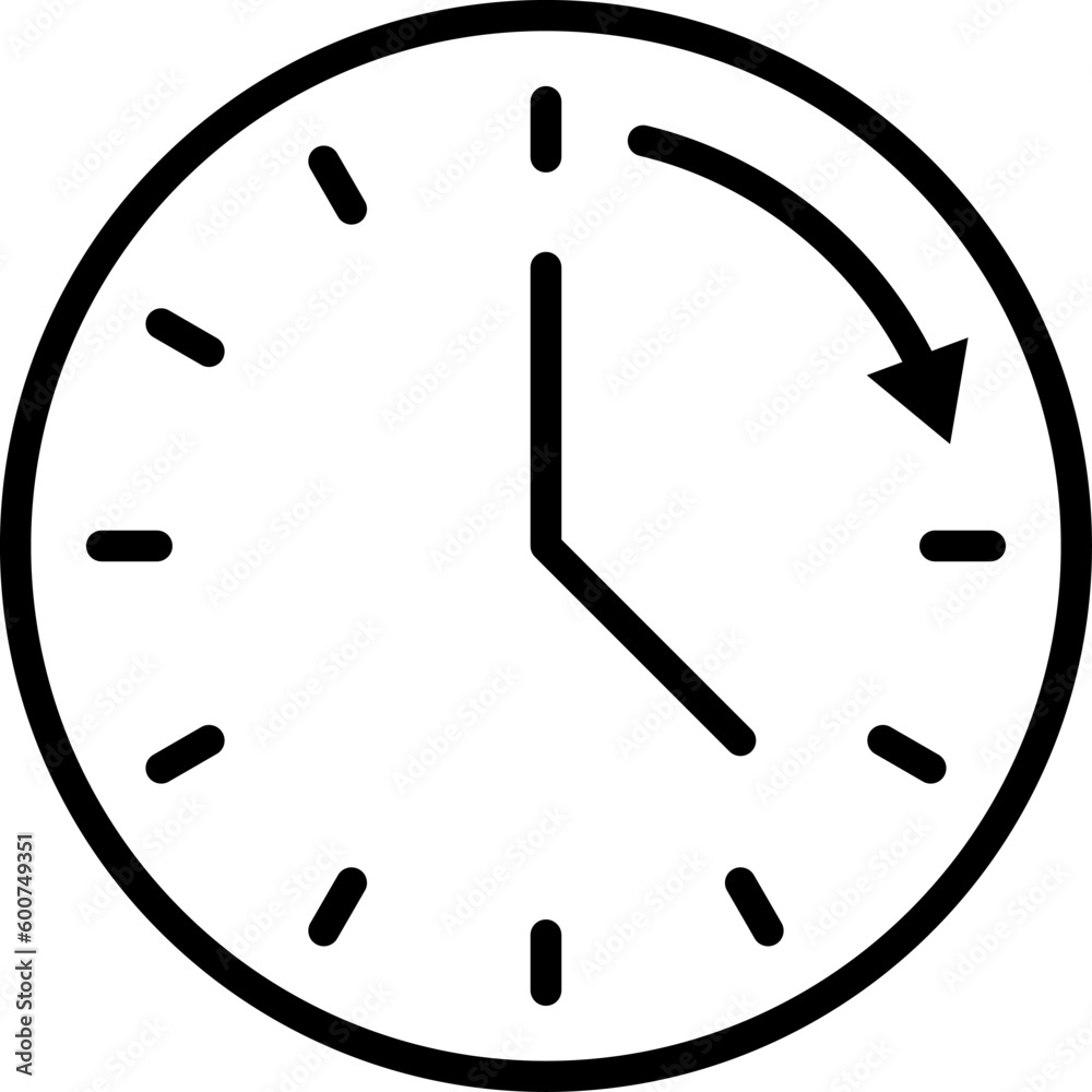 Time and clock icon vector Illustration.