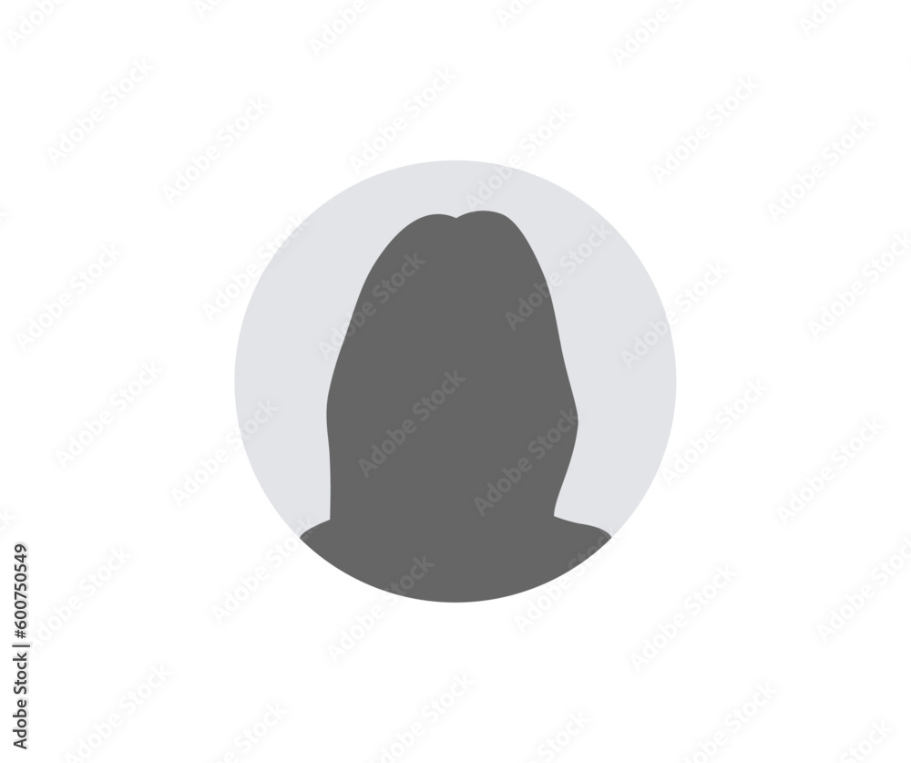 Female user avatar icon. Silhouette of human portrait with straight hair. Female face silhouette or icon vector design and illustration.
Female user avatar icon. Silhouette of human portrait with straight hair. Female face silhouette or icon vector design and illustration.