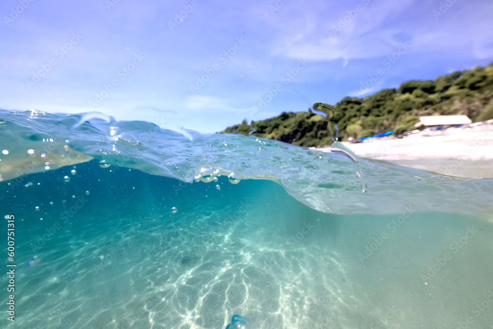 wave sea beach transparent underwater background