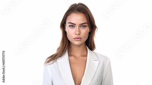 Business woman isolated. Illustration AI Generative.