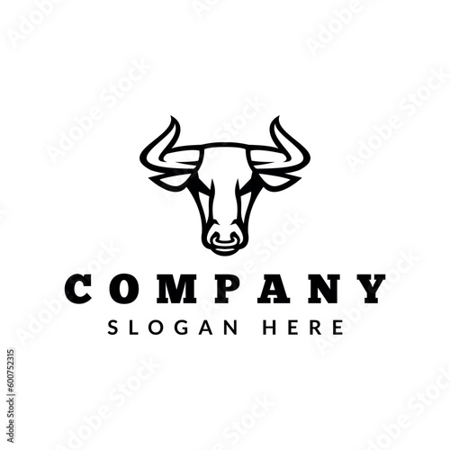 bull head logo icon vector illustration