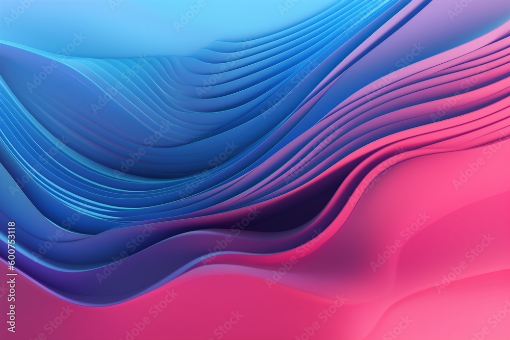 background bright wave curve neon concept flow decorative cyberspace wallpaper. Generative AI.