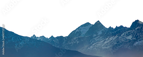 Panoramic andes range mountains isolated photo