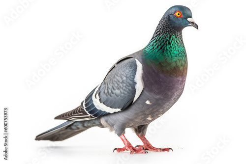 pigeon isolated on white made with generative ai
