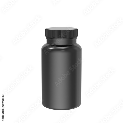 Medicine Bottle 3d render mockup on a Transparent Background