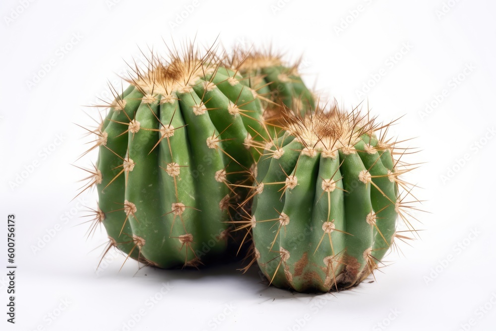 Tropical cactus illustration isolated on white background. Generative AI Tropical cactus illustration isolated on white background. Generative AI