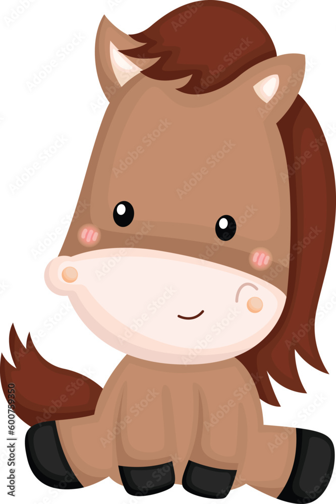 Obraz premium a vector of a cute horse