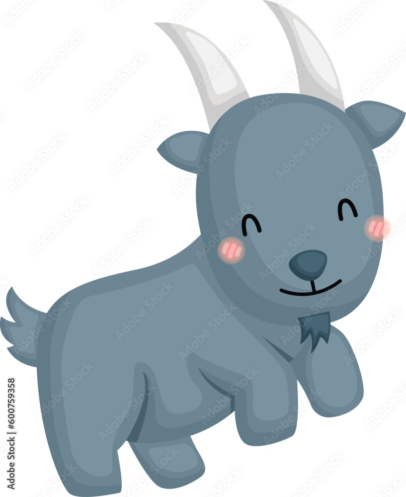 a vector of a cute goat a vector of a cute goat
