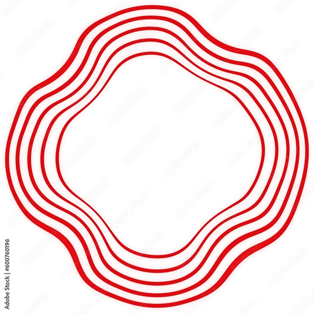 Fototapeta premium Liquified Red Circles