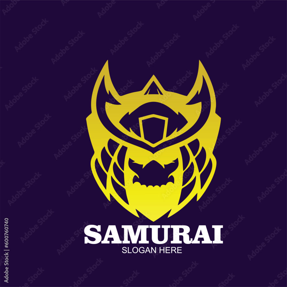 Free icon design logo character samurai template Free icon design logo character samurai template