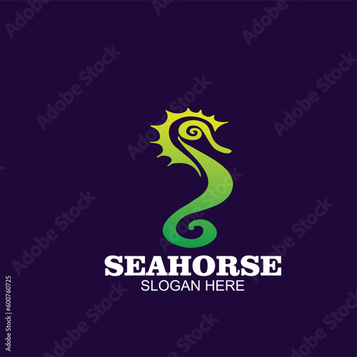 Free icon design logo character seahorse template