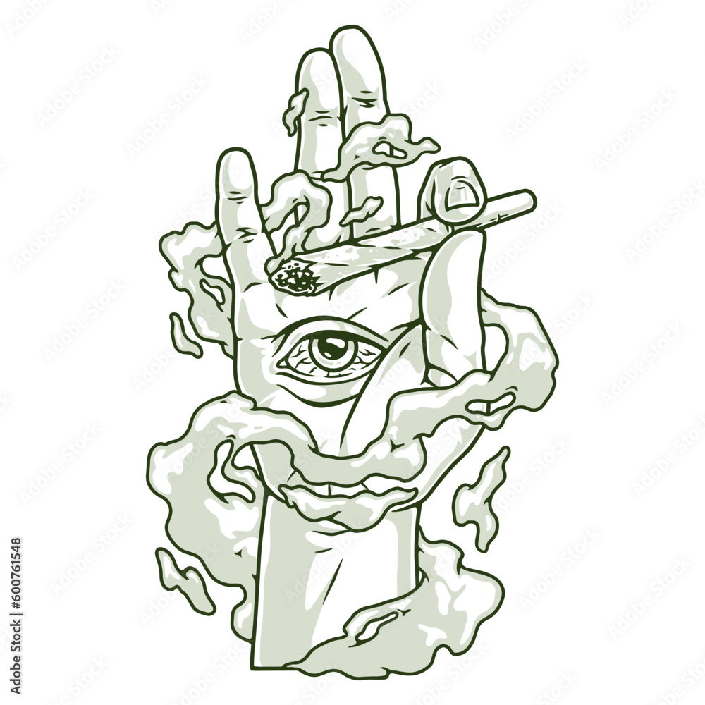Cigarette drugs monochrome detailed sticker Cigarette drugs monochrome detailed sticker