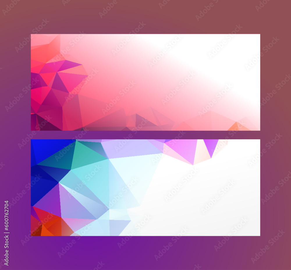 Abstract Geometric banner backgrounds full Color Abstract Geometric banner backgrounds full Color