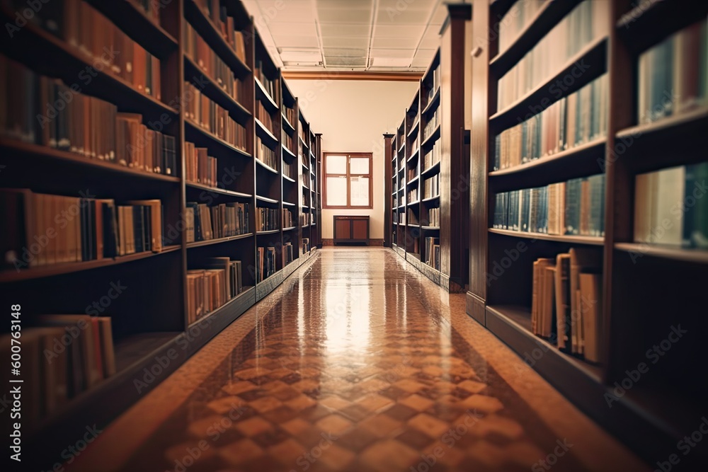 Bookshelf with Multiple Books in a Library. Education and Learning Concept. Generative AI illustrations. Bookshelf with Multiple Books in a Library. Education and Learning Concept. Generative AI illustrations.