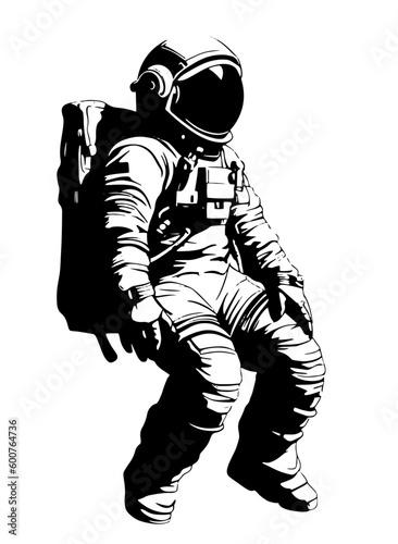 Obraz na plátne Astronaut isolated on white