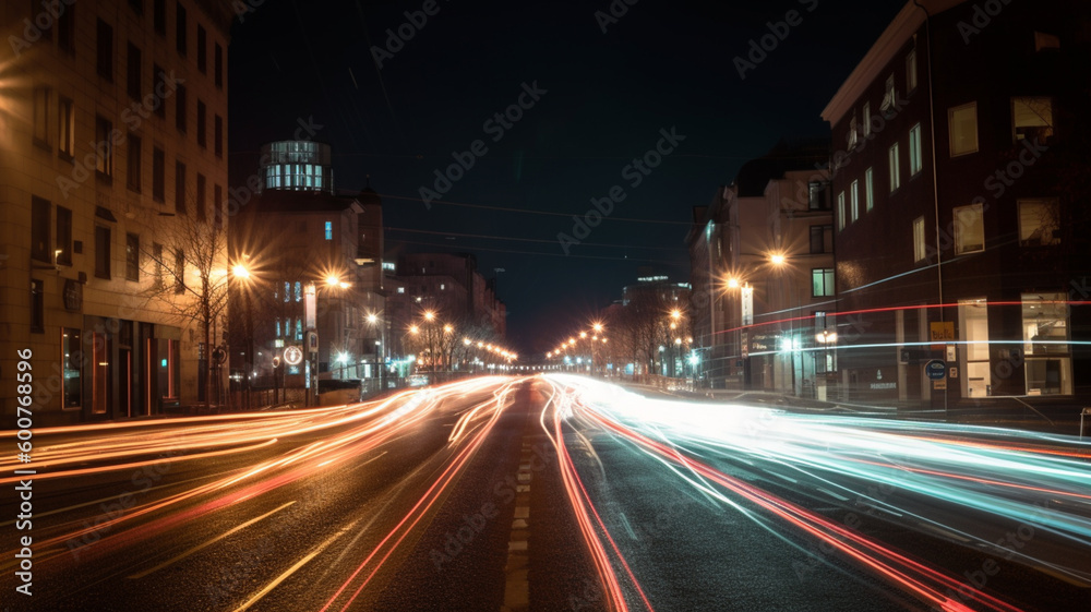 Motion speed light in a City created with generative ai tools Motion speed light in a City created with generative ai tools