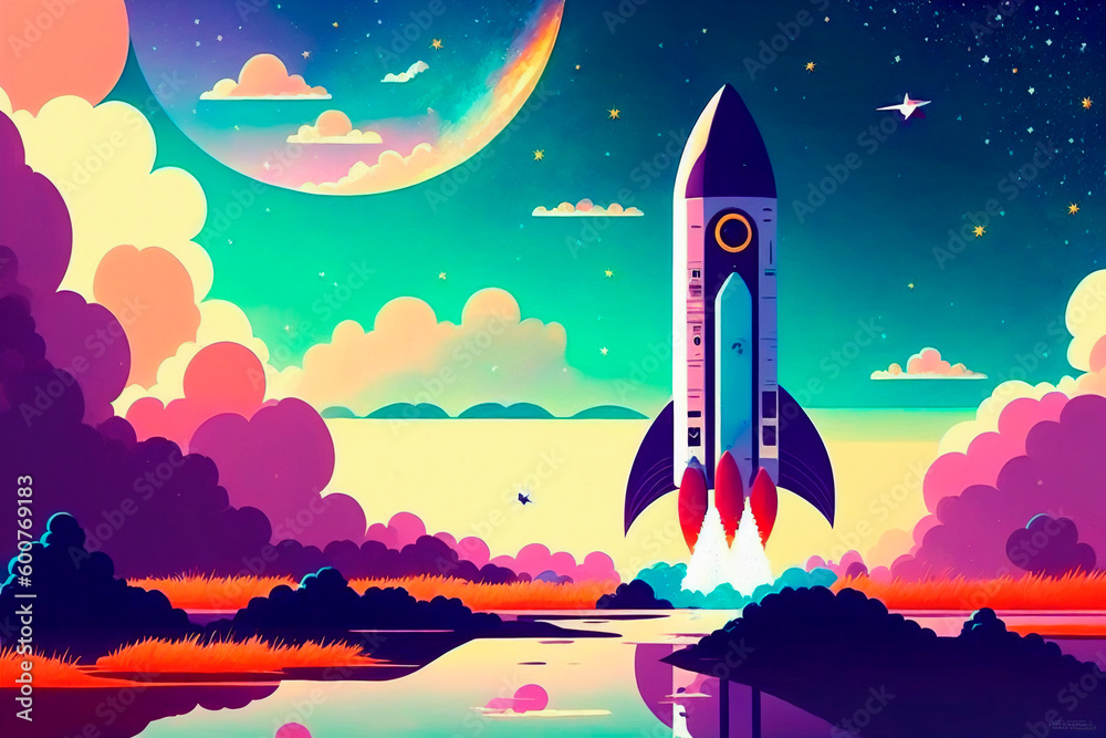 Obraz premium Generative concept art illustration. Generative ai.