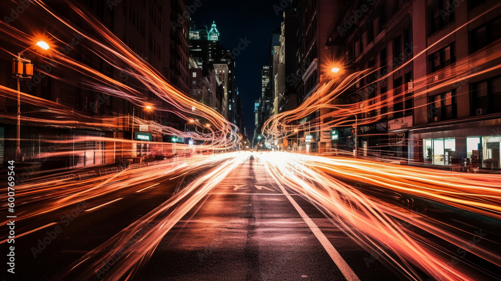 Motion speed light in a City created with generative ai tools Motion speed light in a City created with generative ai tools