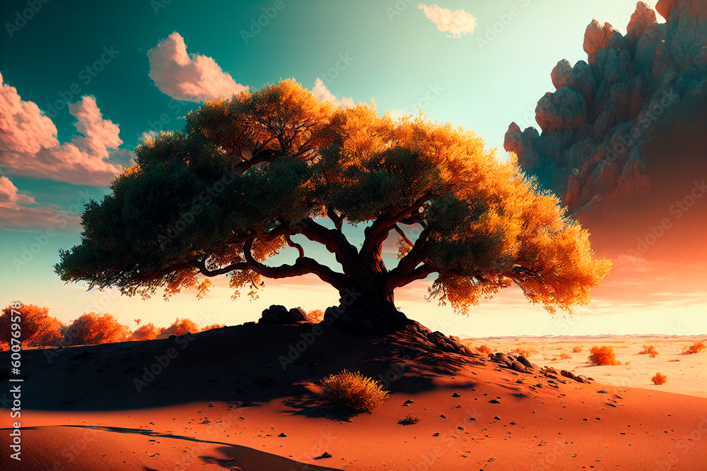 Generative concept art illustration. Generative ai.