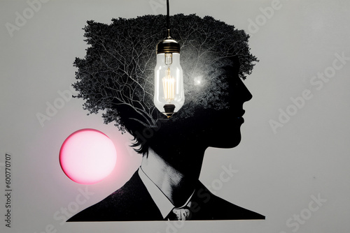 A collage related to books, reading, ideas and mind