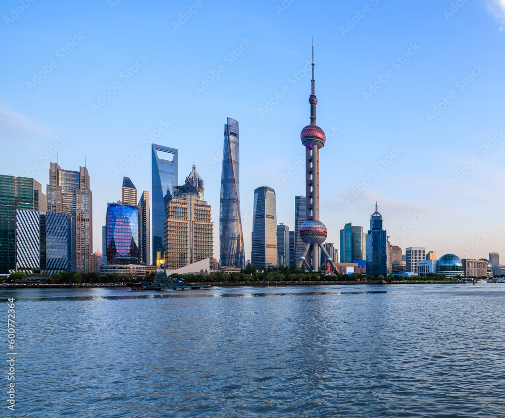 Beautiful Shanghai skyline and modern buildings scenery, China.