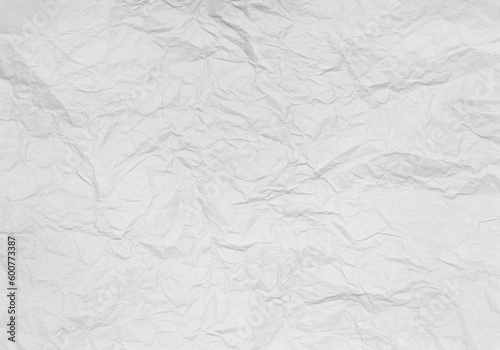 Sheet of white crumpled paper