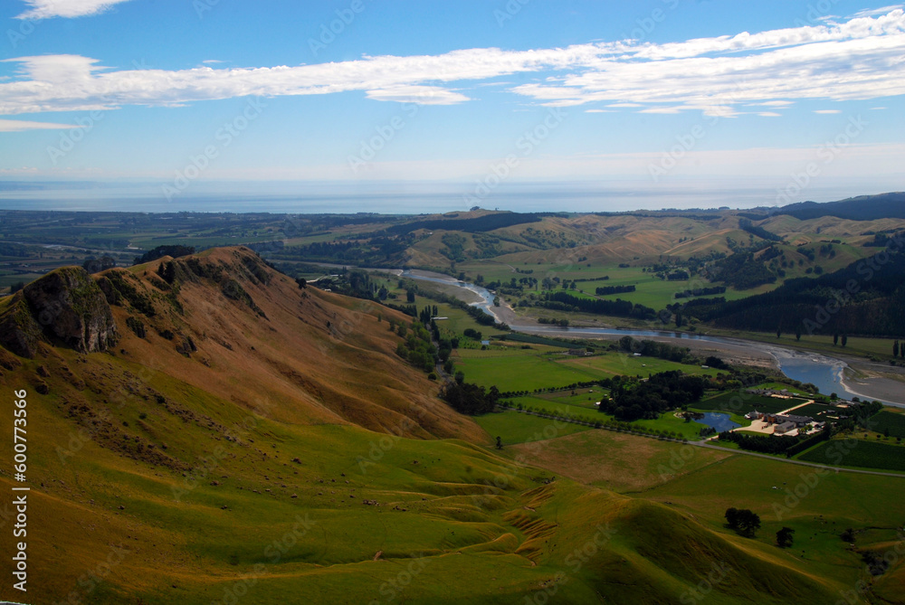 View from Te Mata Peak south of Napier to Hawkes Bay