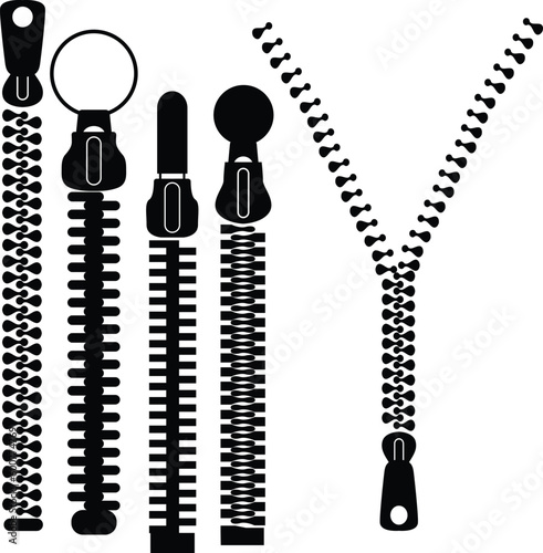 Set of zipper vector