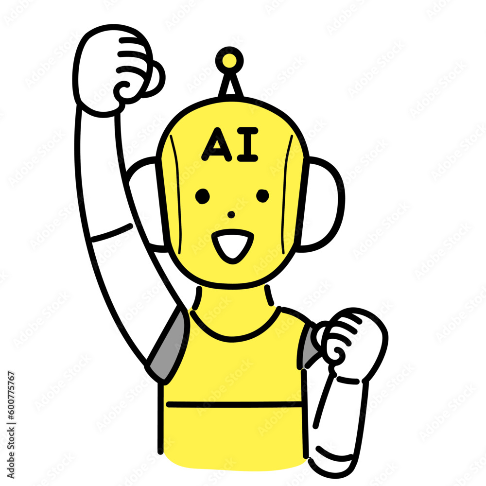 かわいい人物のイラストシリーズ _ AIのキャラクター _ 応援　