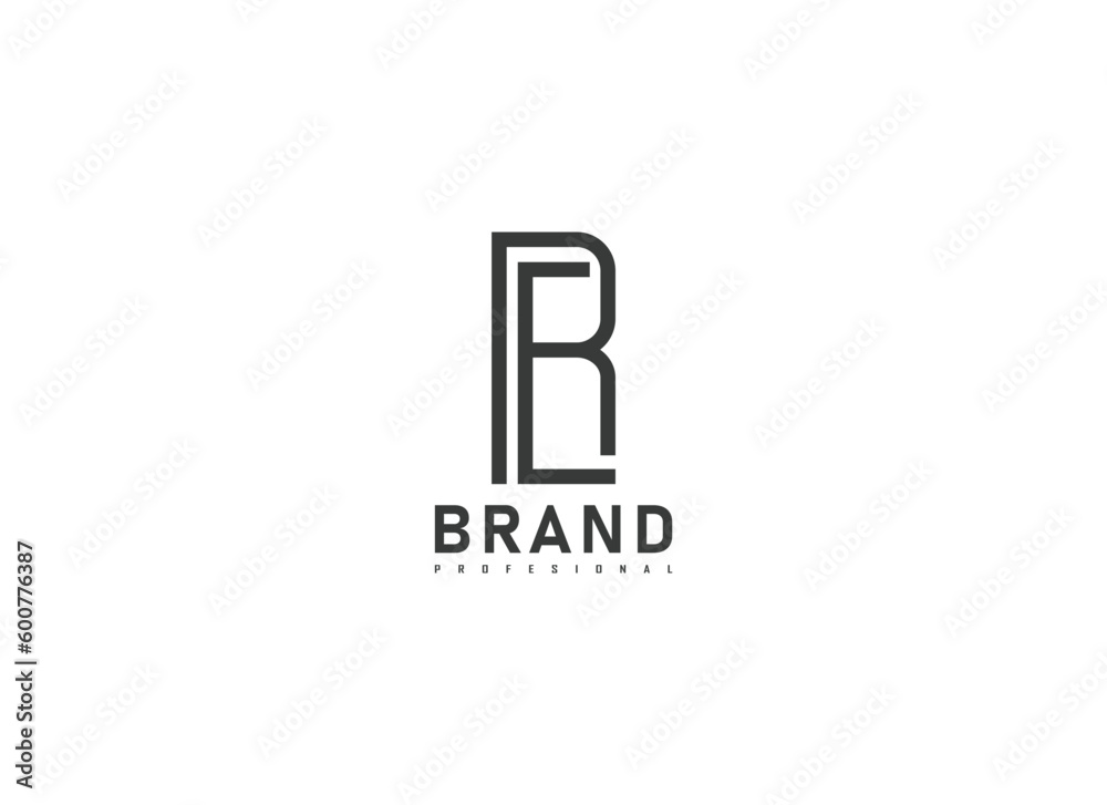 Abstract Initial Letter R and E Logo. Geometric Line Shapes Letter RE ER Isolated on White Background. Suitable For Business and Branding Logos. Flat Design Vector Template Elements