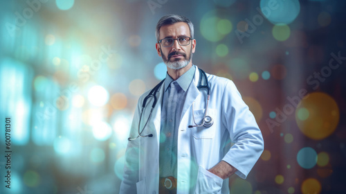 Doctor medical background. Illustration AI Generative.