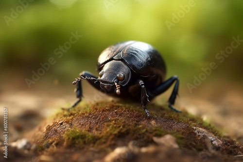 close-up of dung-beetle