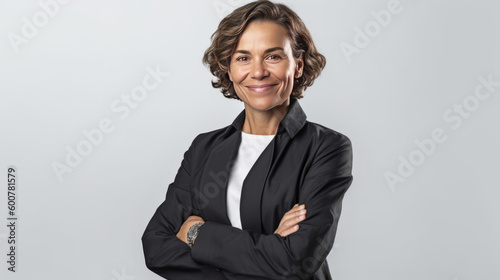 Business woman isolated. Illustration AI Generative.