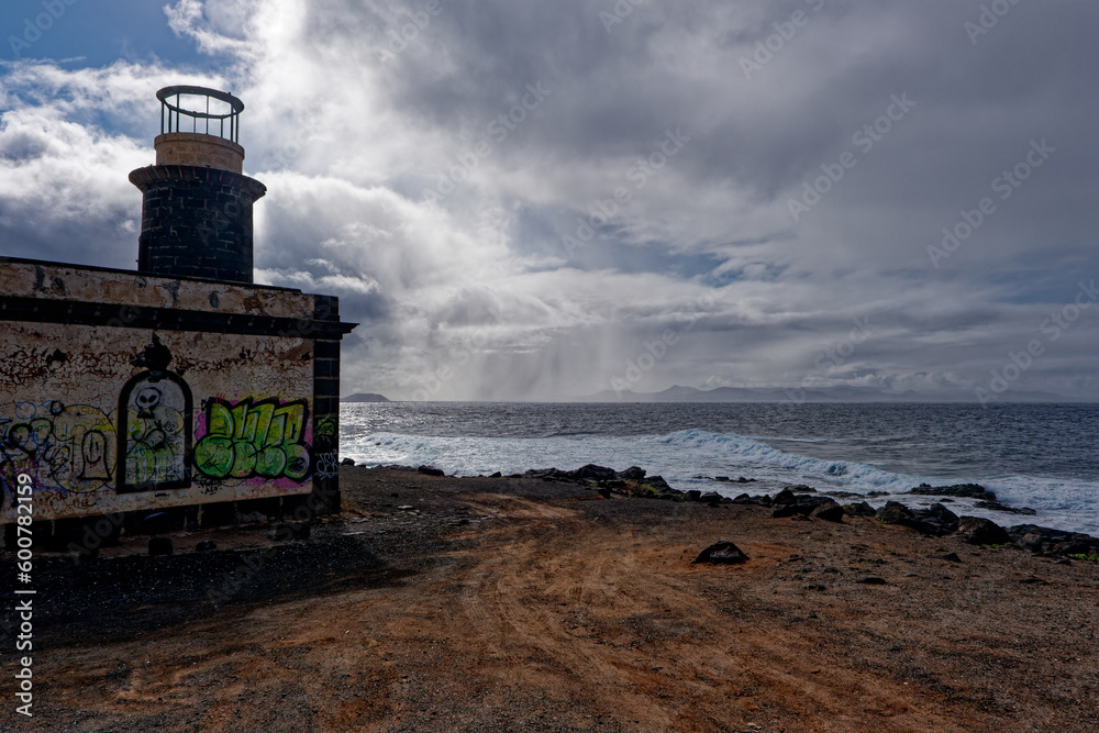 Fototapeta premium lighthouse on the coast of lanzarote