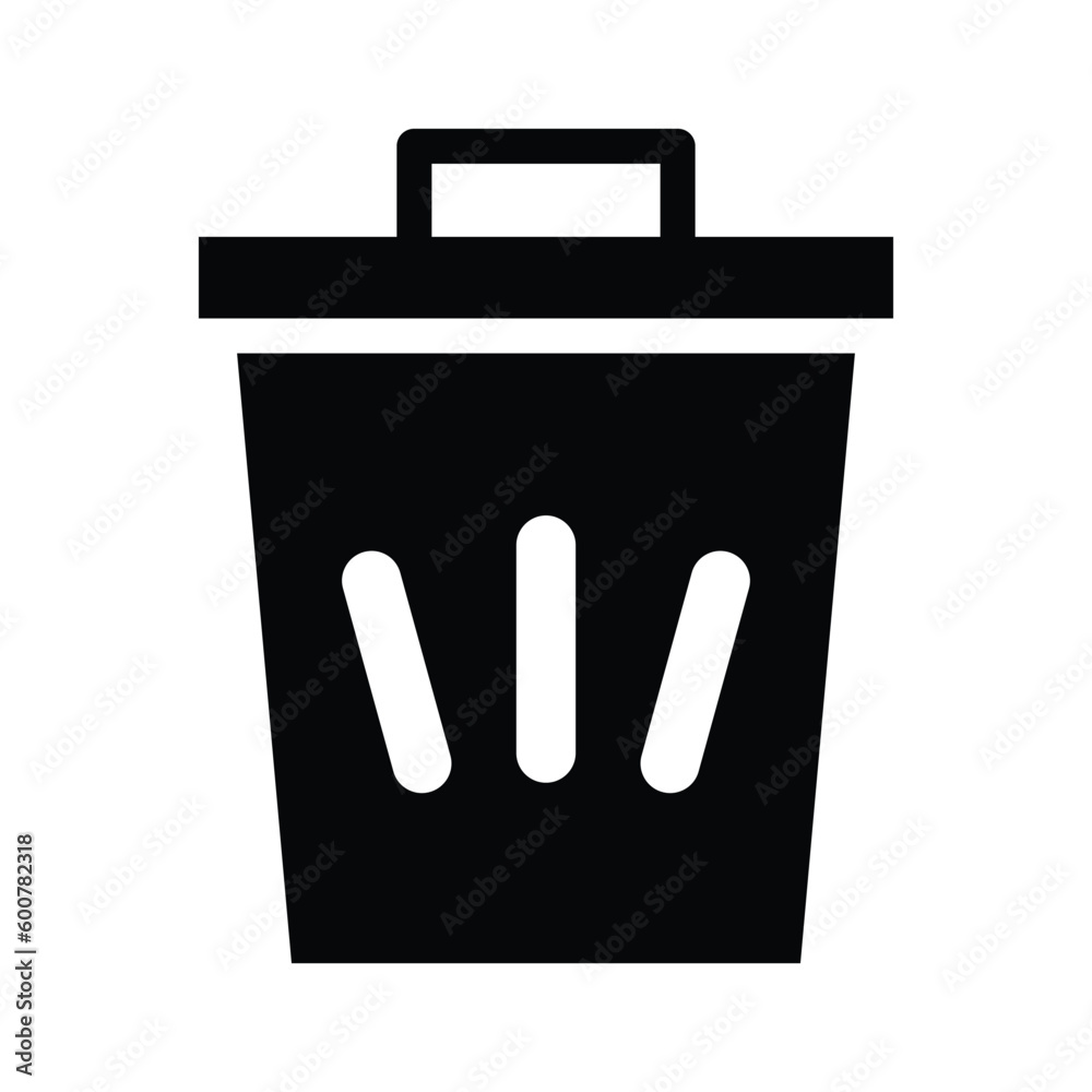 trash glyph icon illustration vector graphic trash glyph icon illustration vector graphic