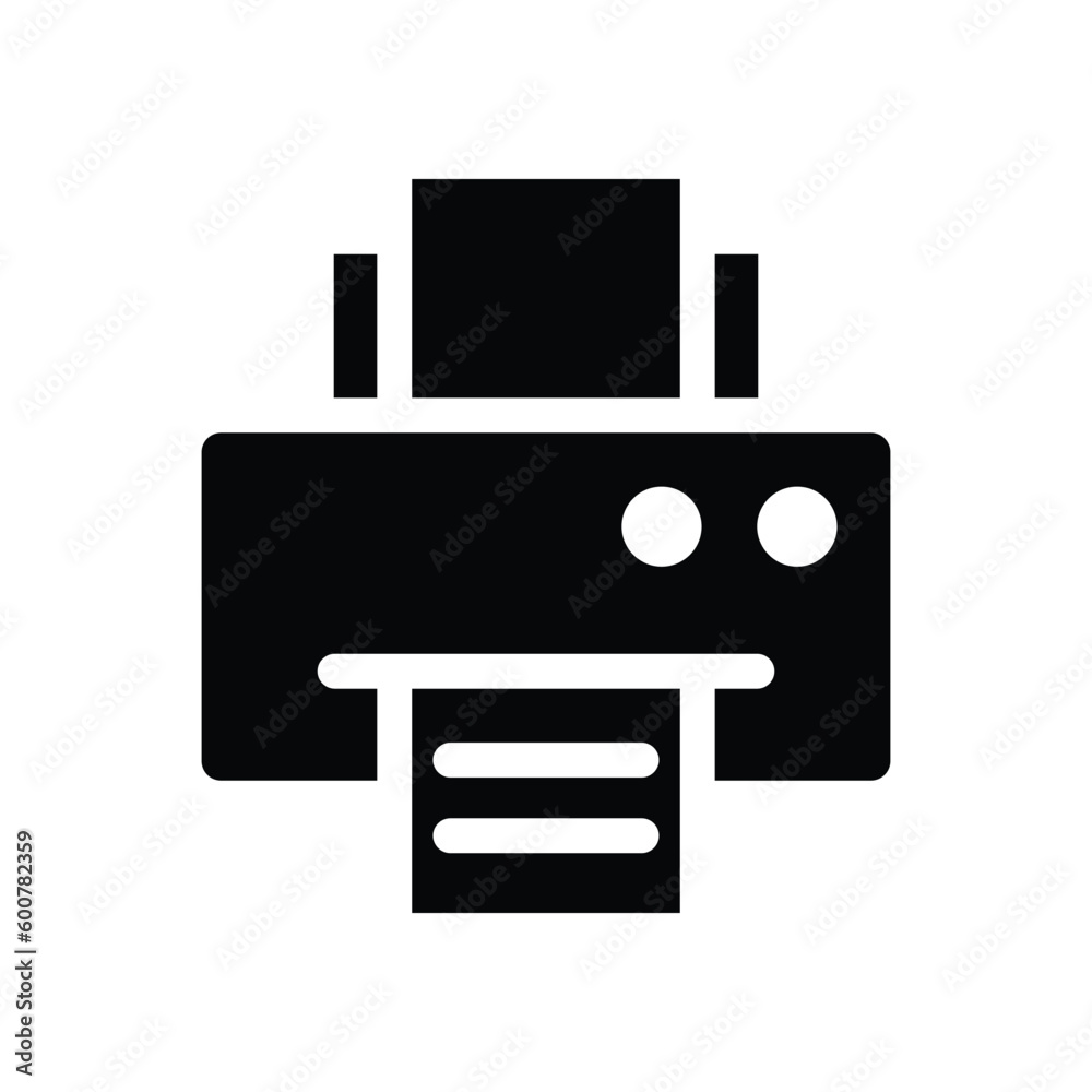 printer glyph icon illustration vector graphic printer glyph icon illustration vector graphic