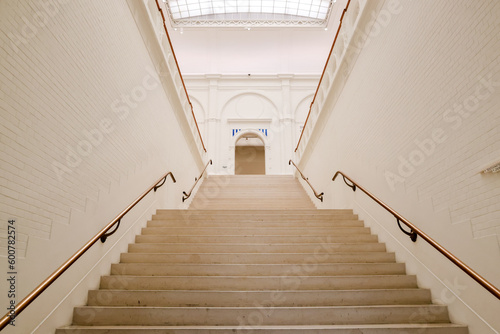 Amsterdam  Netherlands - March 30  2023  Classic marble stairs at the Stedelijk Museum in Amsterdam 