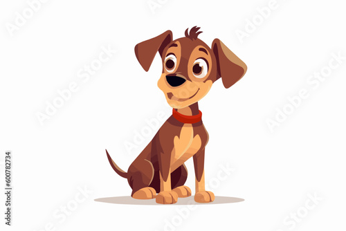 brown puppy illustration, dog vector