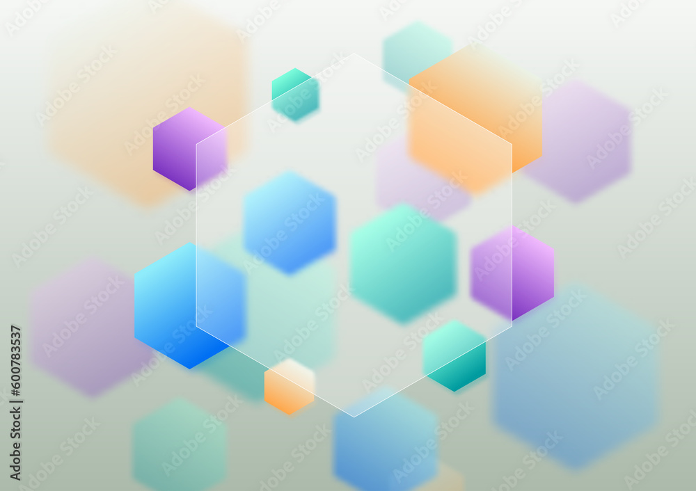 Abstract modern glassmorphism background design. Geometric shapes. Frosted glass effect. Illustration on blurred gradient vector background. Abstract modern glassmorphism background design. Geometric shapes. Frosted glass effect. Illustration on blurred gradient vector background.