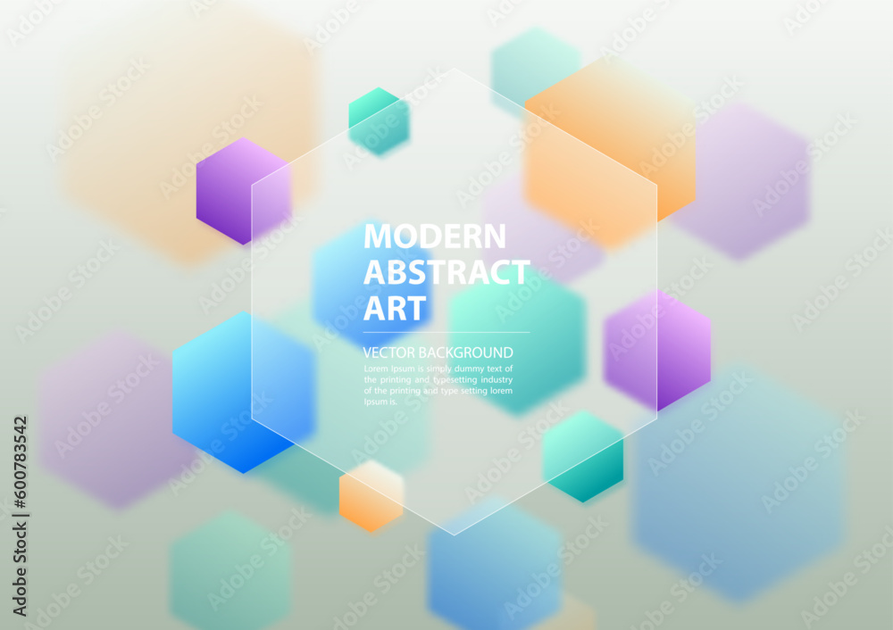 Abstract modern glassmorphism background design. Geometric shapes. Frosted glass effect. Illustration on blurred gradient vector background. Abstract modern glassmorphism background design. Geometric shapes. Frosted glass effect. Illustration on blurred gradient vector background.