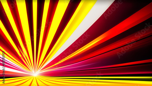 Wallpaper Mural 3d render, abstract background with colorful spectrum. Bright pink yellow neon rays and glowing lines - AI Generative Torontodigital.ca