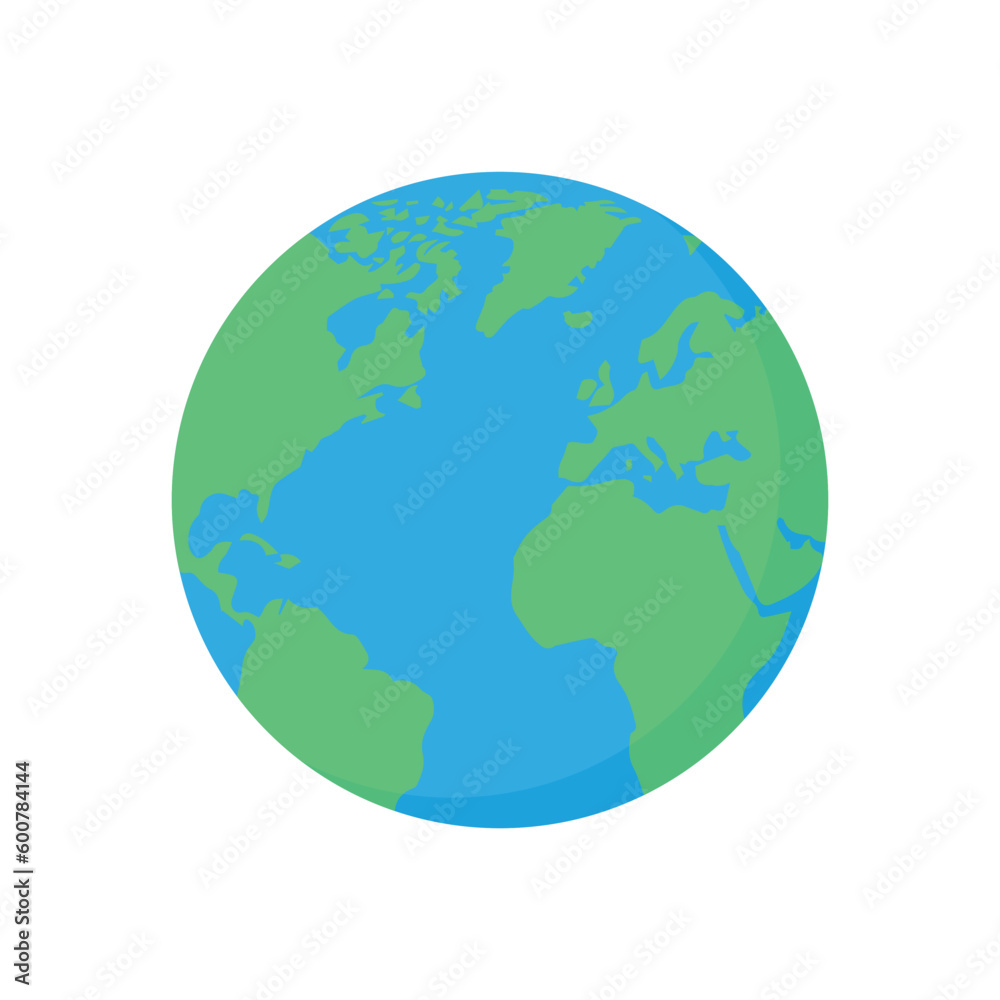 Earth globes isolated on white background. Flat vector planet Earth icon Earth globes isolated on white background. Flat vector planet Earth icon