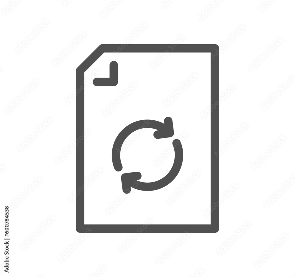 Document flow management related icon outline and linear vector. Document flow management related icon outline and linear vector.