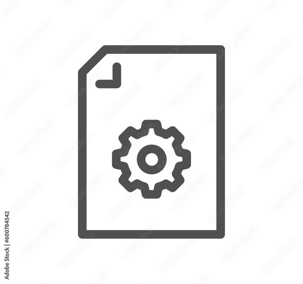 Document flow management related icon outline and linear vector. Document flow management related icon outline and linear vector.